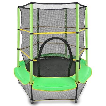 Trambulina copii, diametru 140 cm, maxim 35 kg, cu plasa de protectie, scara acces, verde MultiMark GlobalProd