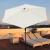 Umbrela de gradina reglabila, diametru 300 cm, suport tip picior, impermeabila, cadru otel, alba MultiMark GlobalProd