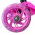 Trotineta copii, pliabila, 3 roti cu lumini multicolore led, inaltime reglabila, roz MultiMark GlobalProd