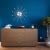 Ceas de perete cu cristale, 50 cm, mecanism quartz, cifre arabe, argintiu MultiMark GlobalProd