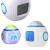 Ceas led desteptator, proiector stele, calendar, termometru, 10 melodii, alb MultiMark GlobalProd