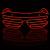 Ochelari luminosi cu fir el wire, 3 moduri iluminare, accesoriu party si festival, invertor baterii culoare rosu MultiMark GlobalProd