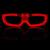 Ochelari led animatie petreceri, 3 moduri de iluminare, alimentare baterii culoare rosu MultiMark GlobalProd