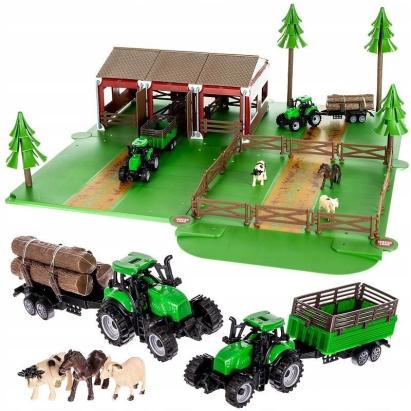 Set de joaca ferma cu utilaje agricole si animale, 102 piese, 54 x 62 x 20 cm MultiMark GlobalProd