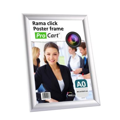 Rama click aluminiu, expunere afise si postere in format a0, colturi drepte, fixare orizontala sau verticala pe perete MultiMark GlobalProd