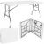 Copy of masa pliabila pentru camping sau gradina, tip valiza, 180x70x75 cm, cadru otel, alba MultiMark GlobalProd
