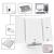 Oglinda cosmetica extensibila, 22 led-uri, zoom 2x 3x, buton touch, usb, alb MultiMark GlobalProd