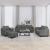 Set de canapele cu perne, 4 piese, gri închis, textil GartenMobel Dekor