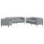 Set de canapele, 3 piese, gri deschis, textil GartenMobel Dekor