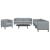 Set de canapele, 3 piese, gri deschis, textil GartenMobel Dekor