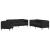 Set de canapele, 3 piese, negru, textil GartenMobel Dekor