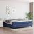 Cadru de pat, albastru, 200x200 cm, material textil GartenMobel Dekor