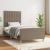 Cadru de pat cu tăblie, gri taupe, 90x190 cm, textil GartenMobel Dekor