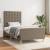 Cadru de pat cu tăblie, gri taupe, 100x200 cm, textil GartenMobel Dekor