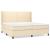 Pat box spring cu saltea, crem, 200x200 cm, textil GartenMobel Dekor