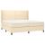 Pat box spring cu saltea, crem, 200x200 cm, textil GartenMobel Dekor