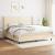 Pat box spring cu saltea, crem, 200x200 cm, textil GartenMobel Dekor
