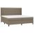 Pat box spring cu saltea, gri taupe, 200x200 cm, textil GartenMobel Dekor