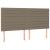 Pat box spring cu saltea, gri taupe, 200x200 cm, textil GartenMobel Dekor
