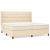 Pat box spring cu saltea, crem, 200x200 cm, textil GartenMobel Dekor