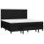 Pat box spring cu saltea, negru, 200x200 cm, textil GartenMobel Dekor