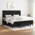 Pat box spring cu saltea, negru, 200x200 cm, textil GartenMobel Dekor