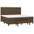 Pat box spring cu saltea, maro închis, 200x200 cm, textil GartenMobel Dekor