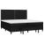 Pat box spring cu saltea, negru, 200x200 cm, textil GartenMobel Dekor