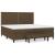 Pat box spring cu saltea, maro închis, 200x200 cm, textil GartenMobel Dekor