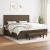 Pat box spring cu saltea, maro închis, 200x200 cm, textil GartenMobel Dekor