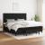 Pat box spring cu saltea, negru, 200x200 cm, textil GartenMobel Dekor