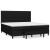 Pat box spring cu saltea, negru, 200x200 cm, textil GartenMobel Dekor