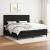 Pat box spring cu saltea, negru, 200x200 cm, textil GartenMobel Dekor