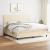 Pat box spring cu saltea, crem, 200x200 cm, textil GartenMobel Dekor