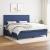 Pat box spring cu saltea, albastru, 200x200 cm, textil GartenMobel Dekor