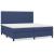 Pat box spring cu saltea, albastru, 200x200 cm, textil GartenMobel Dekor