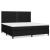Pat box spring cu saltea, negru, 200x200 cm, textil GartenMobel Dekor