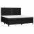 Pat box spring cu saltea, negru, 200x200 cm, textil GartenMobel Dekor