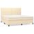 Pat box spring cu saltea, crem, 200x200 cm, textil GartenMobel Dekor
