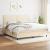 Pat box spring cu saltea, crem, 200x200 cm, textil GartenMobel Dekor