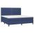 Pat box spring cu saltea, albastru, 200x200 cm, textil GartenMobel Dekor
