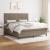 Pat continental cu saltea, gri taupe, 180x200 cm, textil GartenMobel Dekor