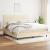 Pat box spring cu saltea, crem, 200x200 cm, textil GartenMobel Dekor