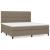 Pat box spring cu saltea, gri taupe, 200x200 cm, textil GartenMobel Dekor