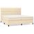 Pat box spring cu saltea, crem, 200x200 cm, textil GartenMobel Dekor