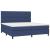 Pat box spring cu saltea, albastru, 200x200 cm, textil GartenMobel Dekor