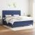 Pat box spring cu saltea, albastru, 200x200 cm, textil GartenMobel Dekor