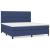 Pat box spring cu saltea, albastru, 200x200 cm, textil GartenMobel Dekor