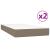 Pat box spring cu saltea, gri taupe, 200x200 cm, textil GartenMobel Dekor