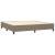 Pat box spring cu saltea, gri taupe, 200x200 cm, textil GartenMobel Dekor